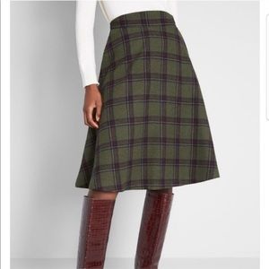 NWT Modcloth Prim Class Hero Plaid Midi Skirt